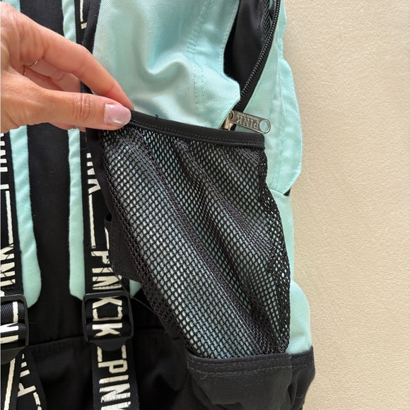 PINK Victoria's Secret Teal and Black Bag with Modern Design - Picture 11 of 16